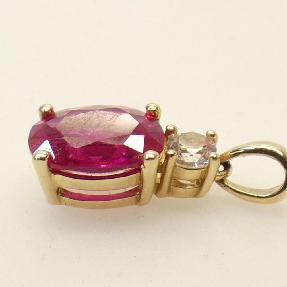 Ruby And Sapphire Pendant - Picture 3 of 5